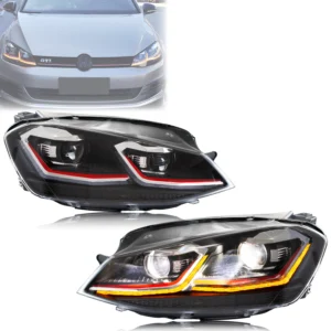 LED Headlights for Volkswagen VW Golf 7 MK7 VII 2013-2017 Sequential Turn Signal Front Lamps Assembly Not Fit GTI & Xenon Model