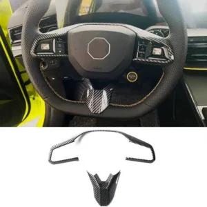 For MG HS ZS Hybrid S5 EV 2025 2026 Steering Wheel Button Trim Automotive ABS Carbon Fiber Interior Styling Sticker Accessories