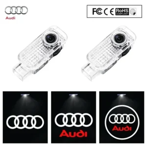 2Pcs LED Car Door Emblem Light Welcome Lamp Laser Projector For Audi A3 8L 8V 8P A4 B5 B6 B7 B8 A5 A6 C5 C6 C7 A7 A8 D2 D3