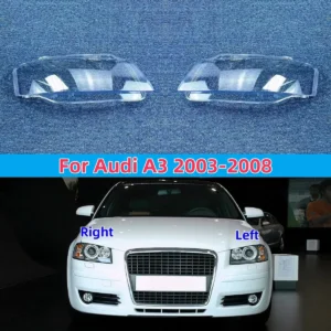For Audi A3 2003 2004 2005 2006 2007 2008 Headlamp Cover Transparent Headlight Shell Lens Plexiglass Replace Original Lampshade