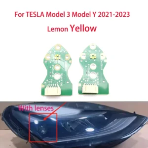 1 paar Zitronengelb Auto Hernie DRL Chip Angel Eyes licht modifikation Auto scheinwerfer Vorschaltgerät chip Für TESLA Modell 3 Modell Y 21-23