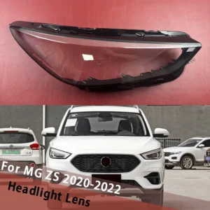 For MG ZS 2020 2021 2022 Headlight Cover Transparent Shade Headlamp Shell Plexiglass Replace Original Lampshade Head Light Caps
