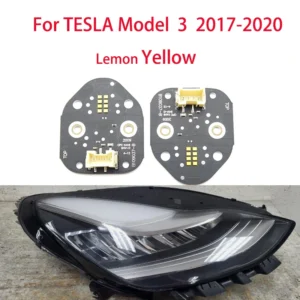 Für TESLA Modell 3 2017-2020 Zitronengelb DRL Chip Angel Eyes Auto helle Farbmodifikation Autoscheinwerfer Vorschaltgerät Chip