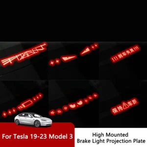 Auto Hochmontierte Bremslicht-Projektionsplatine PVC Soft Board Stop Lights Patch Rücklicht Aufkleber für Tesla Model 3, Modell Y