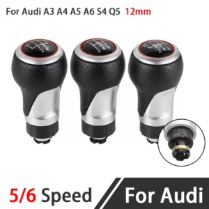 For Audi A3 A4 A5 A6 S4 Q5 12mm Car Manual Gear Shift Knob Head Replacement Parts Car Interior Accessories