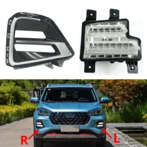 Front Bumper Daytime Driving Running Light Fog Lamp Frame Hood For Chery Tiggo 5X 4 Pro 7 2020