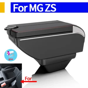 For MG ZS Armrest box For MG ZS Car Armrest Central storage Box Interior Retrofit with USB and cup holder Car Accessories