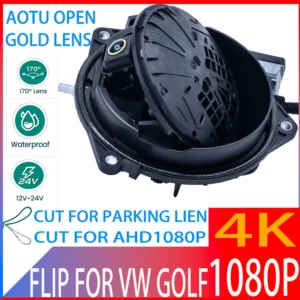 AHD1080P Flipping Logo Reversing Emblem Vehicle Parking CCD HD Car Rear View Camera for Golf 5678 B678 MK5 MK6 MK7